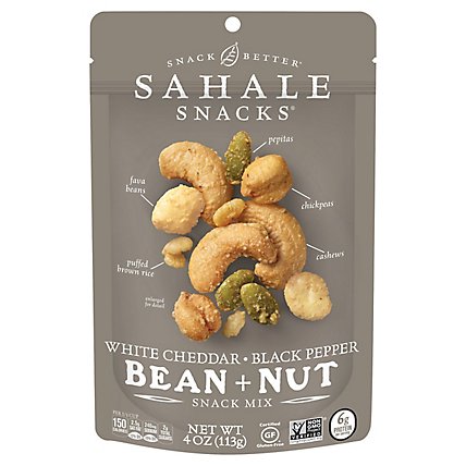 Sahale Snacks Bean Mix White Cheddar Black Pepper - 4 OZ - Image 1