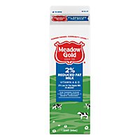 Meadow Gold 2% Reduced Fat Milk Carton - 1 Quart - Image 1