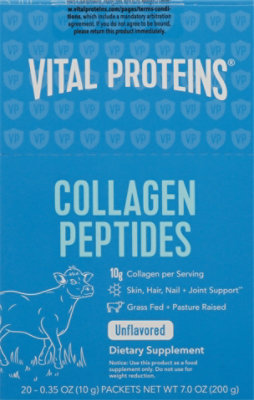 Vital Proteins Collagen Unflavored Peptides Sticks - 20-.35 OZ - Image 2