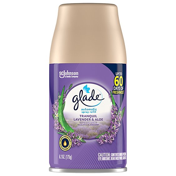 Glade Tranquil Lavender And Aloe Automatic Spray Air Freshener Refill - 6.2 Oz