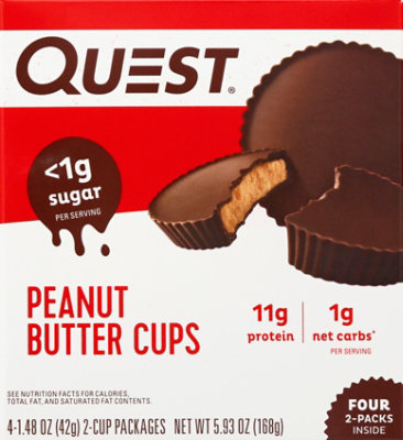 Quest Peanut Butter Cups - 4-1.48 OZ - Image 2