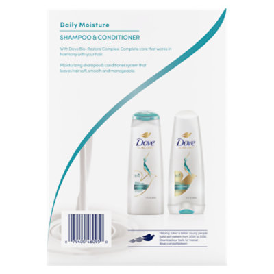 Dove Shampoo/conditioner Daily Moisture Combo 2 12 Oz. - 2 - 12OZ - Image 4