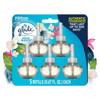 Glade Plugins Aqua Waves Scented Oil Air Freshener Refill 5 Count - 1.34 Oz - Image 2