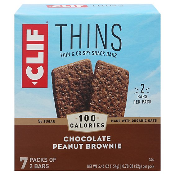 Clif Thins Choc Peanut Brownie - 7-.78 OZ