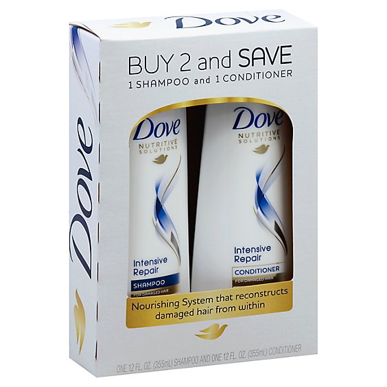 Dove Shampoo/conditioner Intensive Repair  Combo 2 12 Oz. - 2 - 12OZ