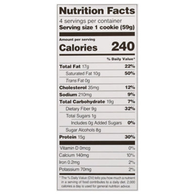 Quest Protein Cookie Choc Chip - 4-2.08 OZ - Image 3