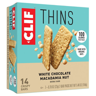 CLIF THINS White Chocolate Macadamia Nut Bars - 7-.78 Oz - Image 1