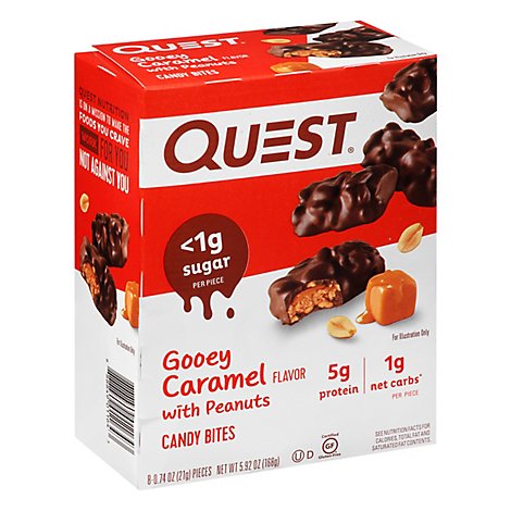 Quest Gooey Caramel Candy Bites 8ct Caddie - 8-0.74 OZ