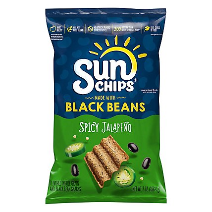Sunchips Whole Grain Snacks Black Bean Spicy Jalapeno - 7 OZ - Image 3