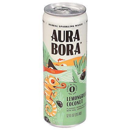 Aura Bora Water Sparkling Lemongrass Coconut - 12 FZ - Image 3