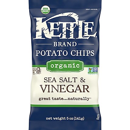 Kettle Foods Potato Chip Seasalt Vinegar Organic - 5 OZ - Image 2