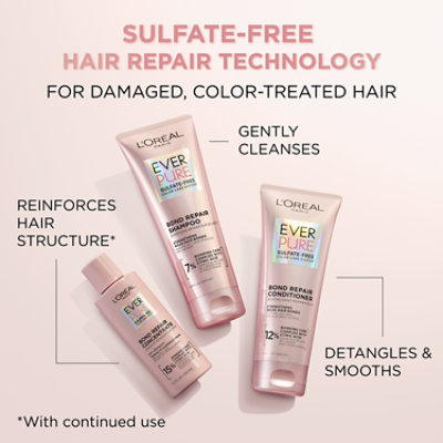 L'Oreal Paris Sulfate Free Bond Repair Conditioner with Citric Acid EverPure - 6.8 Fl. Oz. - Image 2