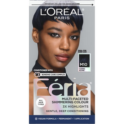 L'Oreal Paris Feria   Hair color Midnight Bold Cosmic Azure Permanent Hair Color - Each - Image 1