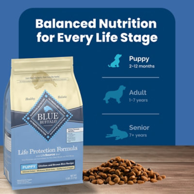 Blue Buffalo Life Protection Formula Puppy Dry Dog Food DHA Chicken & Brown Rice Recipe - 5 Lb - Image 8