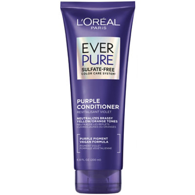 L'Oreal Paris Sulfate Free Purple Conditioner for Toning Blonde Hair EverPure - 6.8 Fl. Oz. - Image 1