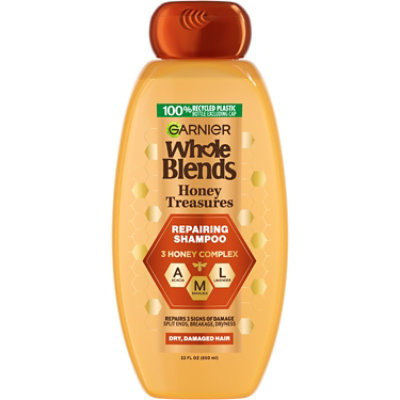 Garnier Whole Blends Honey Treasures Repairing Shampoo Dry Damaged Hair - 22 Fl. Oz. - Image 1