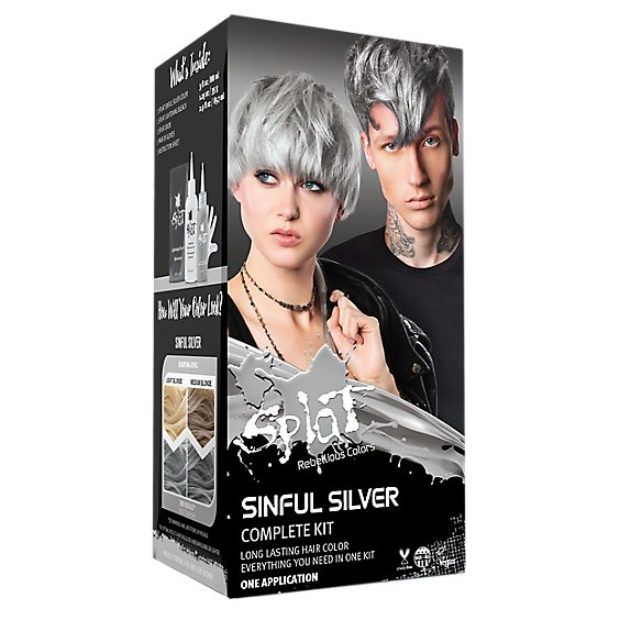Splat Sinful Silver Hair Color Kit - Each