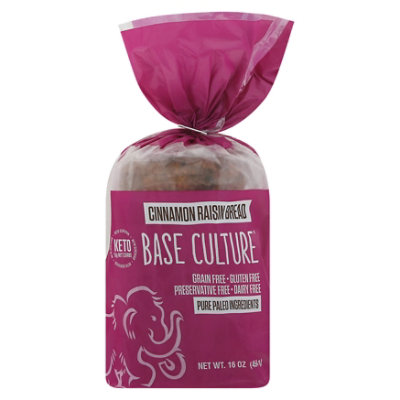 Base Culture Cinamon Raisin Bread - 16 OZ