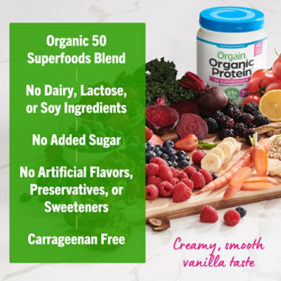 Orgain Organic Protein & Superfoods Powder Plant Based Protein Powder - 17.92 OZ - Image 4