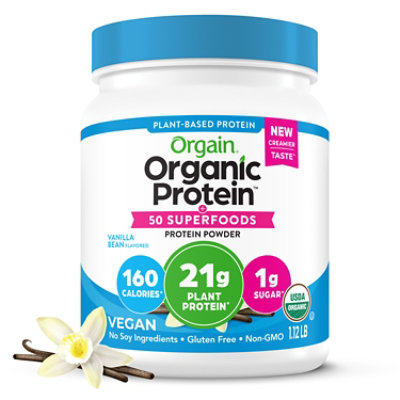 Orgain Organic Protein Plant Based Powder Vanilla Bean - 1.02 Lb
