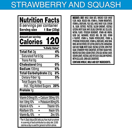 Nutri-Grain Soft Baked Strawberry and Squash Whole Grains Breakfast Bars 8 Count - 9.8 Oz - Image 4