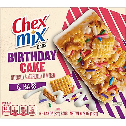 Chex Mix Birthday Cake Bars 6 Count - 6.78 OZ - Image 2