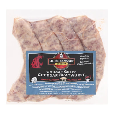 Ulis Famous Cougar Gold Cheddar Bratwurst - 16 OZ - Image 3