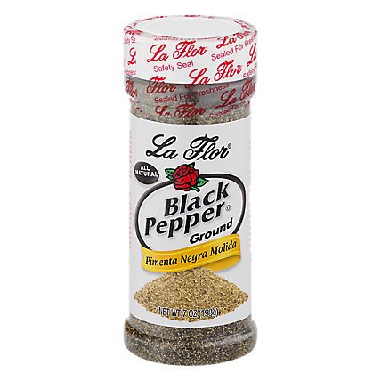 La Flor Ground Black Pepper - 8 OZ - Image 1