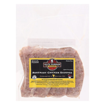 Ulis Famous Rosemary Chicken Sausage - 16 OZ - Image 1