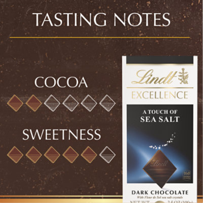 Lindt EXCELLENCE Sea Salt Dark Chocolate Candy Bar - 3.5 Oz - Image 5