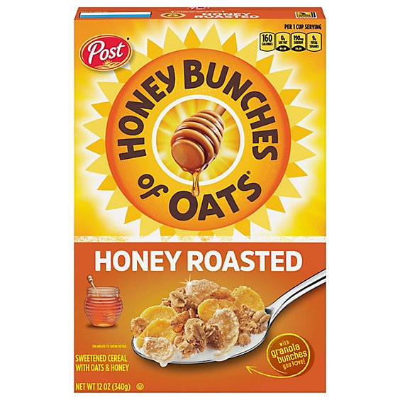 Post Honey Roasted Honey Bunches Of Oats - 12 OZ
