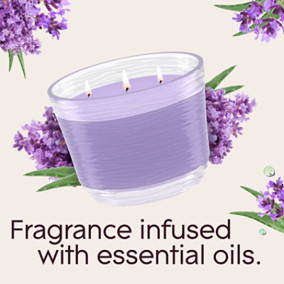 Glade Tranquil Lavender And Aloe Infused With Essential Oils 3 Wick Candle Freshener - 6.8 Oz - Image 4