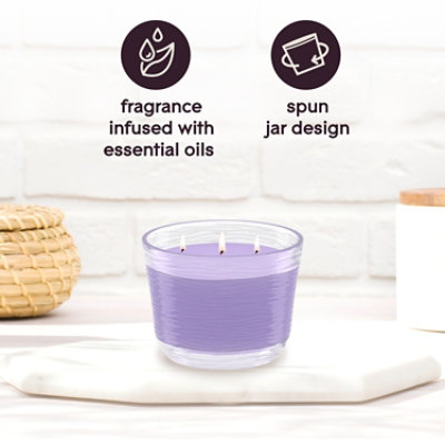 Glade Tranquil Lavender And Aloe Infused With Essential Oils 3 Wick Candle Freshener - 6.8 Oz - Image 5