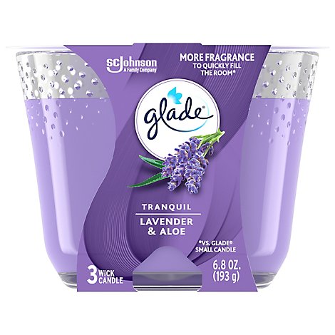 Glade Tranquil Lavender & Aloe Candle - 6.8 OZ