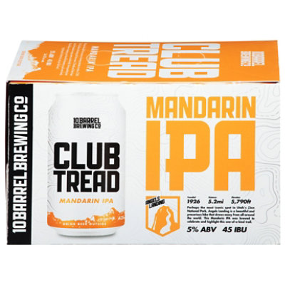 10 Barrel Club Tread Mandarin Ipa In Cans - 6-12 FZ - Image 3