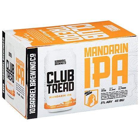 10 Barrel Club Tread Mandarin Ipa In Cans - 6-12 FZ
