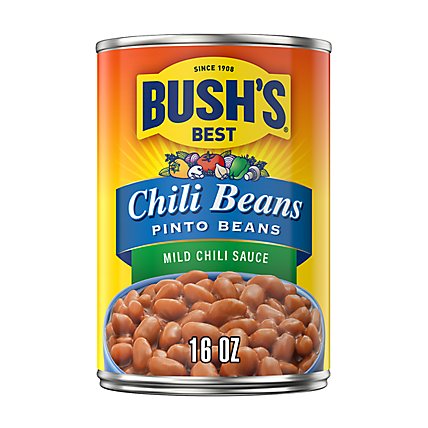 BUSH'S BEST Pinto Beans in a Mild Chili Sauce - 16 Oz - Image 1