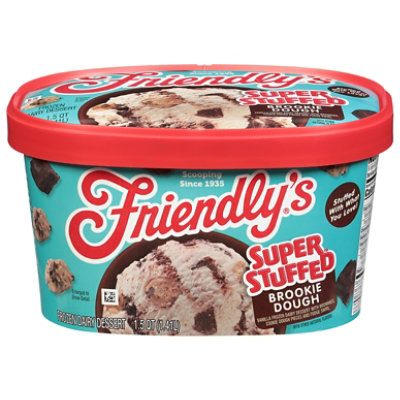 Friendlys Super Stuffed Frozen Dairy Dessert Brookie Dough 1.5 Quart Scround - 1.5 QT - Image 1