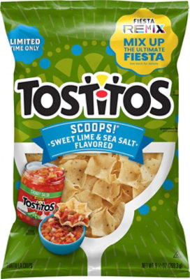 Tostitos Scoops Tortilla Chips Sweet Lime & Sea Salt - 9.5 OZ - Image 2