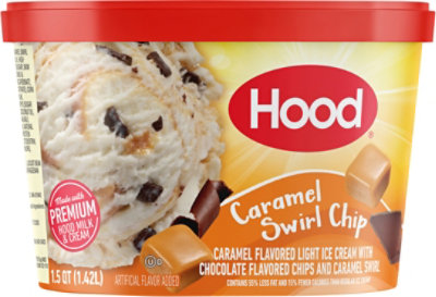 Hood Caramel Swirl Chip Ice Cream - 1.5 Quart - Image 6