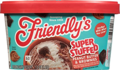 Friendlys Super Stuffed Frozen Dairy Dessert Peanut Butter & Brownies 1.5 Quart Scround - 1.5 QT - Image 6