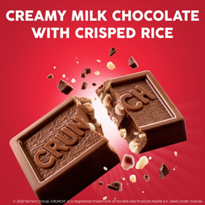 CRUNCH MINIS Creamy Milk Chocolate and Crisped Rice Holiday Mini Candy Bars - 9.4 Oz - Image 4