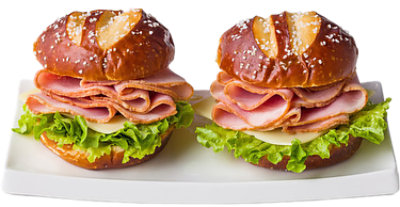 ReadyMeals Boars Head Ham and Swiss Pretzel Sandwich Duo - Each - Image 1