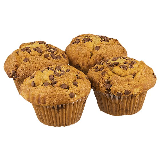 Muffins Chocolate Chip 4 Ct - EA