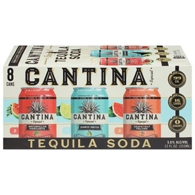 Cantina Tequila Soda Variety Pack 812 FZ Shaw's