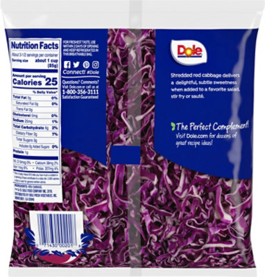 Dole Cabbage Red Shredded 10oz - EA - Image 5