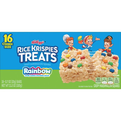 Rice Krispies Treats Marshmallow Snack Bars Rainbow Kids Snacks 16 Count - 11.2 Oz - Image 8