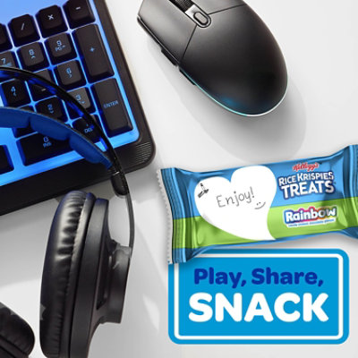 Rice Krispies Treats Marshmallow Snack Bars Rainbow Kids Snacks 16 Count - 11.2 Oz - Image 3