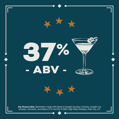 High West Manhattan Barrel Finished Whiskey Premixed Cocktail 74 Proof - 375 Ml - Image 4