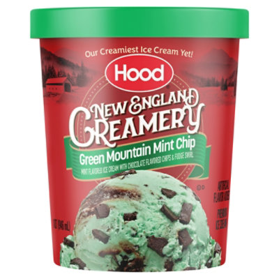 Hood New England Creamery Green Mountain Mint Chip Ice Cream - 1 Quart - Image 1